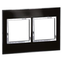 Legrand Black 2 Gang Cover for Support Frame Polycarbonate Cover Plate