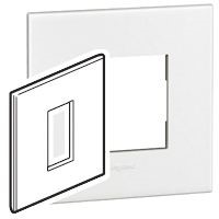 Legrand White 1 Gang Face Plate Polycarbonate Franco-Belgain, German Standard Cover Plate