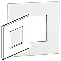 Legrand White 1 Gang Face Plate Polycarbonate Franco-Belgain, German Standard Cover Plate