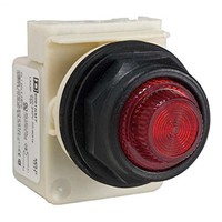 Square D, Harmony 9001SK, Panel Mount Red Indicator, 30mm Cutout