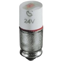 LED Reflector Bulb, Midget Groove, Red, Multichip, T-1 3/4 Lamp, 5.6mm dia., 24  28 V