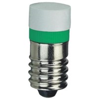 LED Reflector Bulb, E10, Green, Single Chip, 9.7mm dia., 12  24 V ac/dc