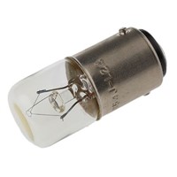 Eaton BA15d Incandescent Bulb, Clear, 24 V, 22  33 mA
