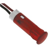 Apem Red Flashing LED Indicator, Lead Wires Termination, 12 V dc, 6mm Mounting Hole Size