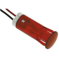 Apem Red Flashing LED Indicator, Lead Wires Termination, 12 V dc, 10mm Mounting Hole Size