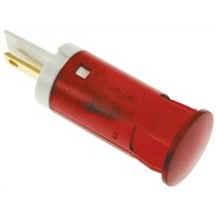 Apem Red Flashing LED Indicator, FASTON Termination, 24 V dc, 12mm Mounting Hole Size