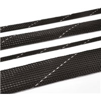 HellermannTyton Braided PBT Black with White Cable Sleeve, 8mm Diameter, 400m Length