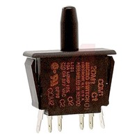 DPDT Bullet Nose Plunger Microswitch, 10 A @ 277 V ac