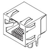 Molex 43860 Series 6 Way Right Angle Panel Mount Unshielded RJ11 Jack 9