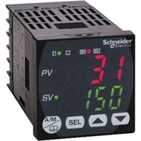 Schneider Electric REG48 PID Temperature Controller, 48 x 48mm, 2 Output Relay, SSR, 100 240 V ac Supply