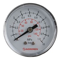 IMI Norgren 18-013-013 Analogue Positive Pressure Gauge Back Entry 10bar, Connection Size R 1/8