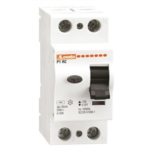 Lovato 2P 40 A RCD Switch, Trip Sensitivity 30mA