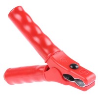 Test clamp with 4mm safety socket, red