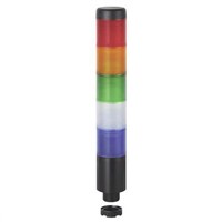 Werma 699 LED Beacon Tower - With Buzzer, 5 Light Elements, Blue, Clear, Green, Red, Yellow, 24 V ac/dc