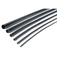 HellermannTyton Black Heat Shrink Tubing 4.5mm Sleeve Dia. x 1.2m Length, TA37 Series 3:1 Ratio