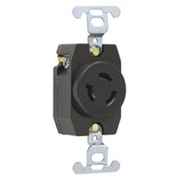 PASS &amp;amp; SEYMOUR Black 1 Gang Plug Socket, 15A, NEMA L6-15R