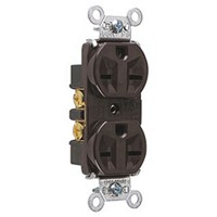 PASS &amp;amp; SEYMOUR 2 Gang Plug Socket, 2 Poles, 15A, NEMA 6-15R