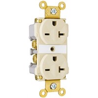 PASS &amp;amp; SEYMOUR Brown 2 Gang Plug Socket, 20A, NEMA 6-20R