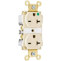 PASS &amp;amp; SEYMOUR White 2 Gang Plug Socket, 20A, NEMA 6-20R