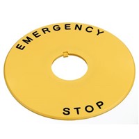 New Nameplate,Plastic Emergency Stop engrave