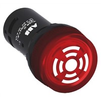 ABB, ABB Compact, Panel Mount Red LED Buzzer, 22mm Cutout, IP66, IP67, IP69K, Round, 53 mA