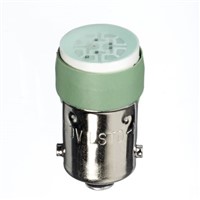 New Visible LED, BA9s, Green, Multichip, 240 V ac