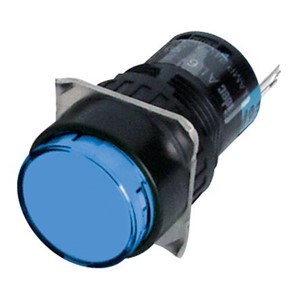 Idec Blue Indicator, Solder Termination, 12 V, 16mm Mounting Hole Size