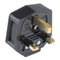 MK Electric UK Mains Plug Type G - British, 13A, Cable Mount, 250 V ac