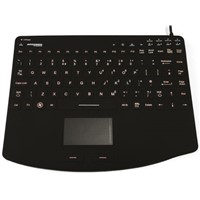 Ceratech Touchpad Keyboard Wired USB Medical, QWERTY (UK) Black