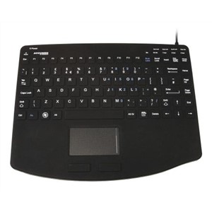 Ceratech Touchpad Keyboard Wired USB Medical, QWERTY (UK) Black