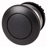 Eaton Mushroom Black Push Button Head - Momentary, M22 Series, 22.5mm Cutout