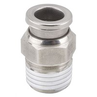 SMC Threaded-to-Tube Pneumatic Fitting NPT 1/8 to Push In 1/8 in, KQG2 Series, 1 MPa