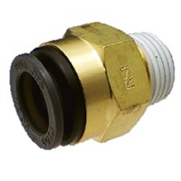 SMC Threaded-to-Tube Pneumatic Fitting NPT 1/4 to Push In 3/8 in, KV2 Series, 1 MPa
