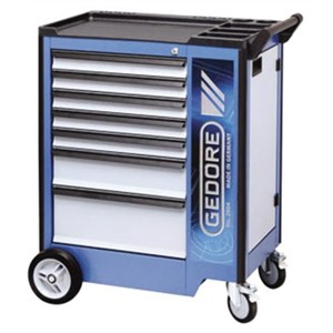 Gedore 7 drawer ABS Wheeled Roller Cabinet, 985mm x 775mm x 475mm