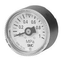 SMC G36-P10-01-X30 Analogue Positive Pressure Gauge Back Side 1MPa, Connection Size R 1/8