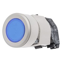 Illuminated Push Button Switch, IP65, Blue, Panel Mount, Momentary for use with Eao 04 Series Contact Block -40C +55C