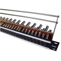 Patch Bay 2x 32 Port Video Patch Panel, 1U Rack Height