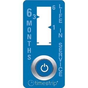 Timestrip Non-Reversible Time Indicator Label, 19 x 40 mm, 6 Months