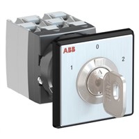 ABB, DPST 3 Position 60 Rotary Switch, 400 V, 25 A, Key Actuator