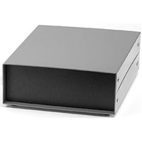 Hammond 1458, Aluminium &amp;amp; Steel Project Box, Satin Black, 203 x 254 x 127mm