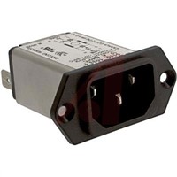 Schurter,10A,250 V ac Male Screw Filtered IEC Connector 5110.1033.1,Quick Connect None Fuse