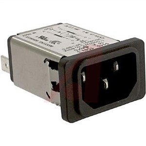 Schurter,15A,125 V ac Male Snap-In Filtered IEC Connector 5110.1543.3,Quick Connect None Fuse