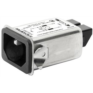 Schurter,10A,250 V ac Male Snap-In Filtered IEC Connector 5120.2206.0,Quick Connect None Fuse