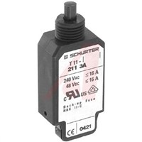 Schurter Panel Mount T11-211 Single Pole Thermal Magnetic Circuit Breaker - 48 V dc, 240 V ac Voltage Rating, 3A