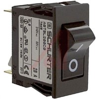Schurter Snap In ABT Circuit Breaker Switch - 125/250V Voltage Rating, 20A Current Rating