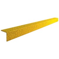 COBA Black/Yellow Stair Nosing Glass Fibre Reinforced Plastic, Silicone Carbide Edge Protection With Solid Surface