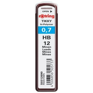 Rotring Lead 0.7mm HB Blister of 2