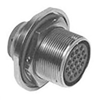 Amphenol, MS 1 Way Jam Nut MIL Spec Circular Connector Receptacle, Pin Contacts,Shell Size 8S, Threaded, MIL-DTL-5015