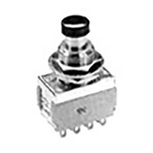 TE Connectivity Double Pole Double Throw (DPDT) Momentary Push Button Switch, IP65, 12.1 (Dia.)mm, Panel Mount, 125V ac