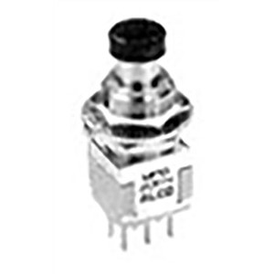 TE Connectivity Double Pole Double Throw (DPDT) Latching Push Button Switch, IP65, 12.1 (Dia.)mm, Through Hole, 125V ac